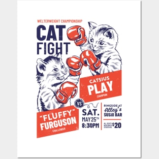 Cat Fight - Light Posters and Art